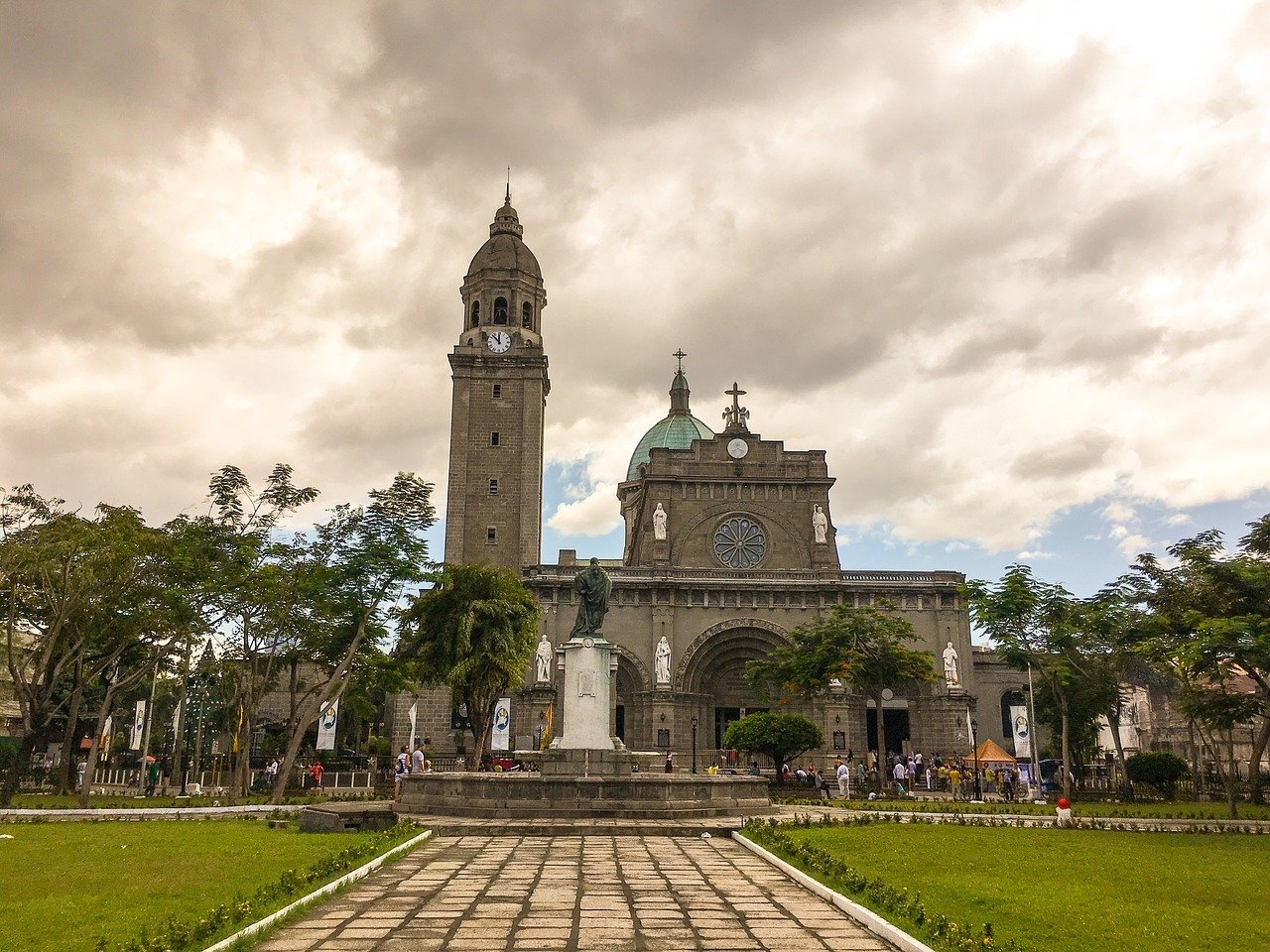 The Manila Cathedral in Intramuros, Manila, Philippines
